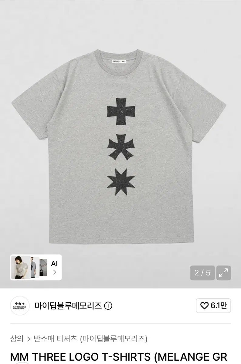 マイ・ダークブルーメ・メモリーズ 半袖 MM THREE LOGO T-SHIRTS