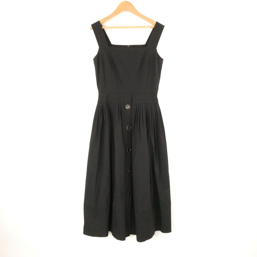 FOXEY BOUTIQUE フォクシー 38375 Dress ノースリーブワンピース 38 S相当 綿他 ミモレ丈 ポケット有 レディース AC1822A73