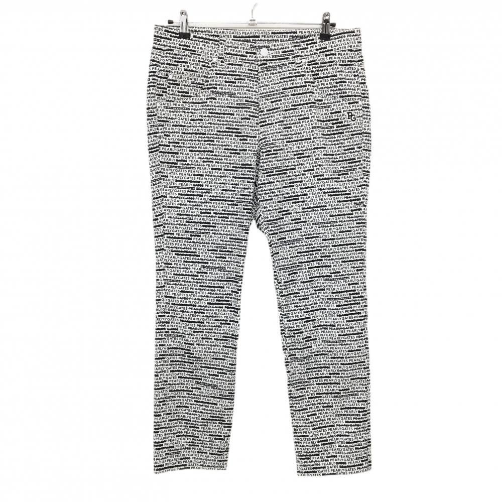 【美品】パーリーゲイツ パンツ 白×黒 ロゴ総柄 メンズ 5(L) ゴルフウェア 2024年モデル PEARLY GATES 9,849円