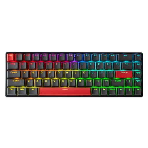 DrunkDeerG65eスポーツゲーミングキーボード、ラピッドトリガーキーボード-ホール効果スイッチ-磁気スイッチ-ラストウィン&リリースデュアルトリガーモード-調整可能な作動、ブラックオレ…