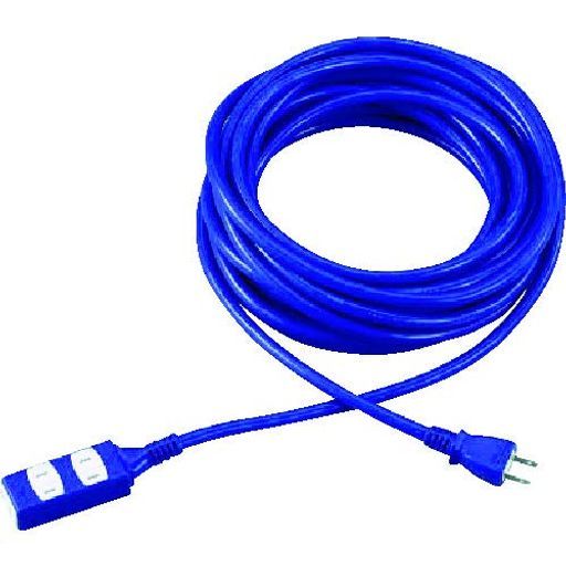 トラスコ中山(TRUSCO)ソフトタイププラグ3個口タップ型バイオレット10m電線にS-VCT1.25mm[の2乗]x2芯(ソフトコード)を採用冬場でもコードが固い最大合計1500Wまで使用可能