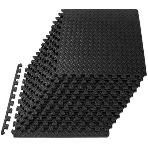 ProsourceFitPuzzleExerciseMat1⁄2inEVAInterlockingFoamFloorTilesforHomeGymMatforHomeWorkoutEquipmentFloor