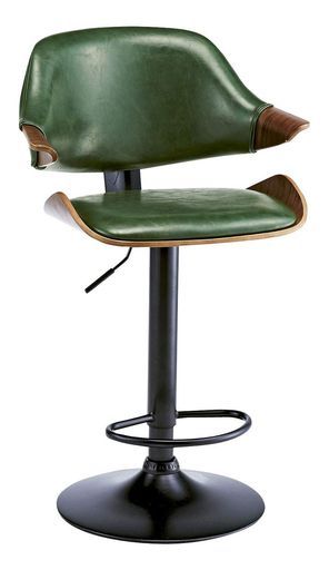 宮武製作所バーチェアGracia幅56x奥行き50x高さ91~112cmグリーン360度回転KNC-J2900GR