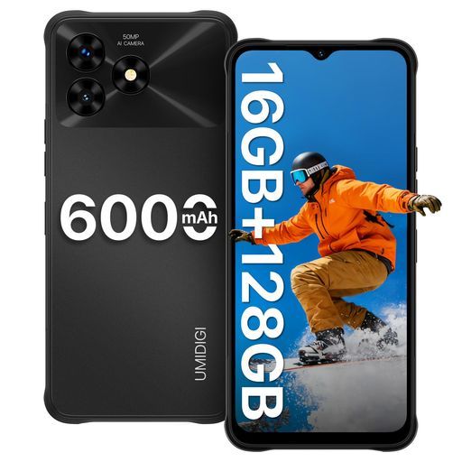 UMIDIGIスマートフォン本体SIMフリーG5MechaタフネススマホAndroid16GB+128GB+1TBTF拡張8コア6.6インチ大画面6000mAhType-C充電50MP指紋/顔認証/GPS/技適認証