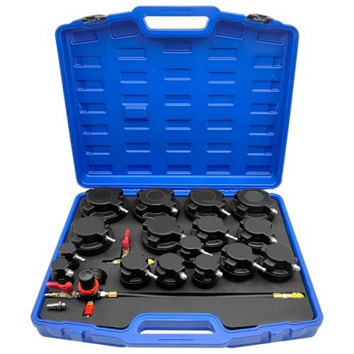 ZKTOOL 19個ターボシステムリークテスター、ターボエアシステムテストキット8組のスモークアダプター付き、空気圧ブーストリークテストキット圧力計テスター付きユニバーサルターボブーストリークテスター0?86 psiso 14849fea