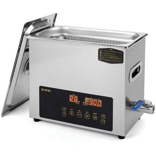 EIWEI6L超音波洗浄機業務用卓上型28/40kHzデュアル周波数家庭用小型超音波洗浄機メガネ/眼鏡/入れ歯/シェーバー/ジュエリー/時計/アクセサリー用デジタル加熱脱気タイマー付き