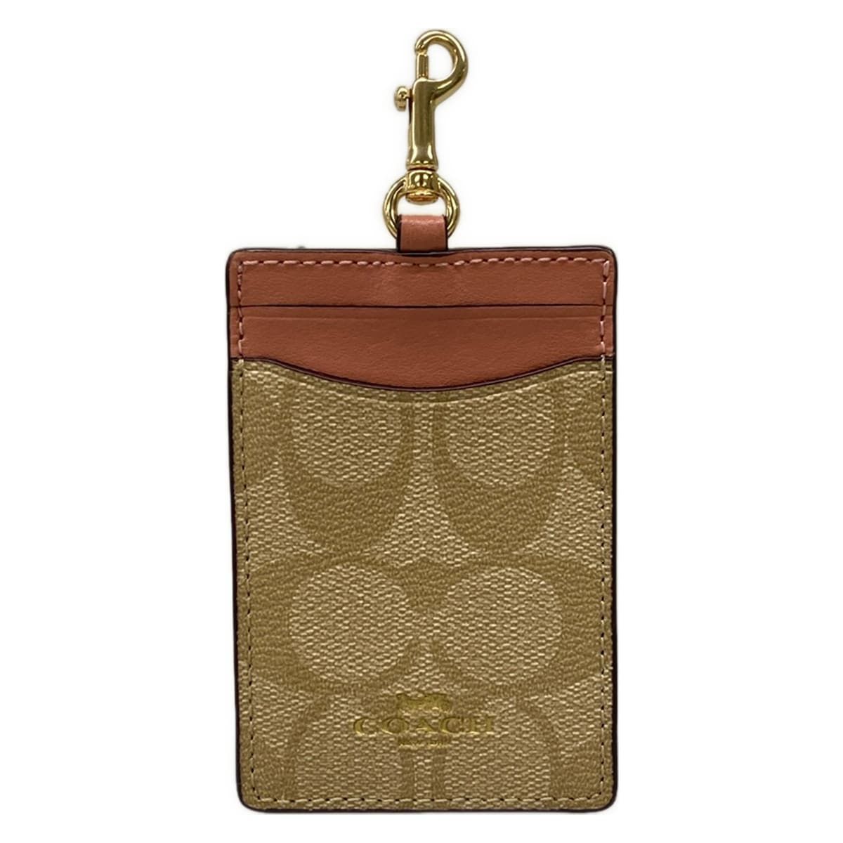 COACH(コーチ) パスケース美品 シグネチャー柄 ベージュ