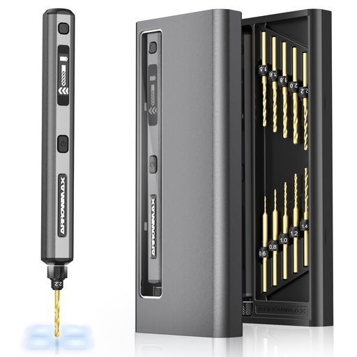 ARROWMAXミニ電動ドリルペン13イン1アルミボックス付きOLEDディスプレイLEDライトコードレス10HSSドリルビット3/32インチキーレスチャック4つの可変モード(SDSULTRA) 8,667円