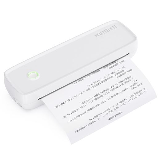 MUNBYNモバイルプリンターA4家庭用およびオフィス用のA4ポータブルプリンター勉強/出張/スマホ/小型Bluetooth接続対応AndroidiOSノートPCMac互換性ありITP04サーマル