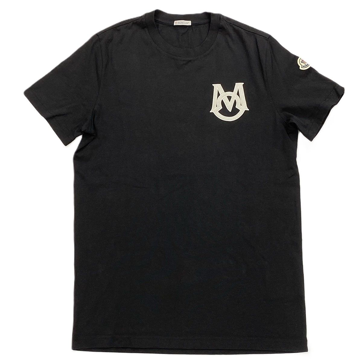 MONCLER モンクレール Tシャツ 半袖Ｔシャツ メンズ コットン ブラック 中古