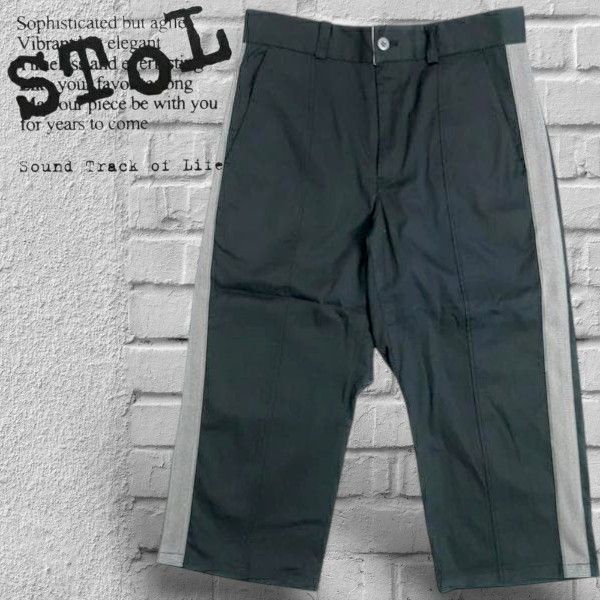 SToL ストル Sound Track Of Life Straight Short サイドメッシュライン テンセル×ナイロン ストレッチ クロップドパンツ アンクルパンツ ショート ショートパンツ 定2.8万 ネイビー ▲026▼00514k14