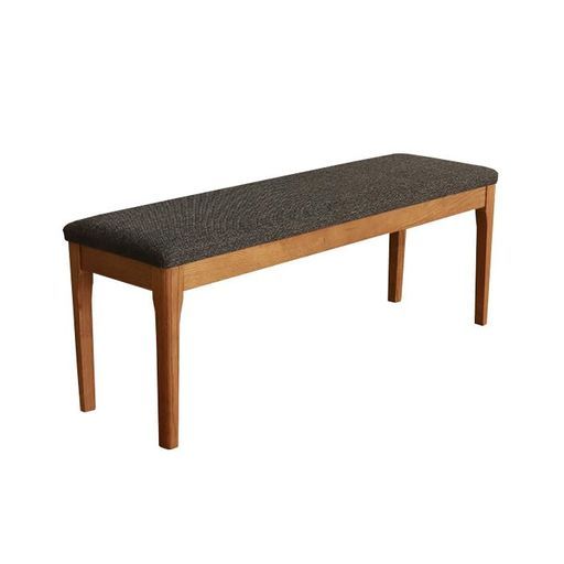 平インテリア産業ダイニングベンチ120cm2人掛けレッドオーク無垢材クッション節ありスタイリッシュブラウン