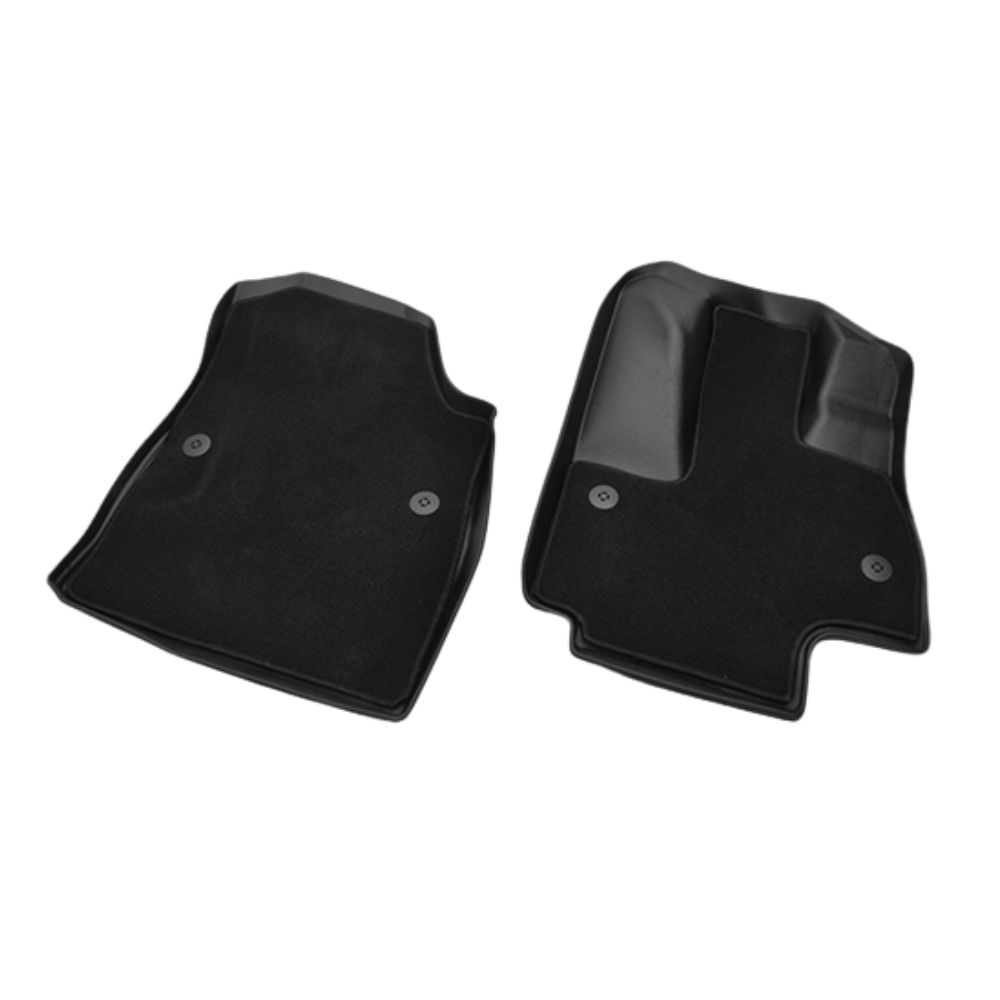 新車にお薦め (ブラック) 3Dデュアルフロアマット 前方席用 N-VAN JJ1/2 H30/7- FLM56 内装 インテリア 車内 ドレスアップ カスタム