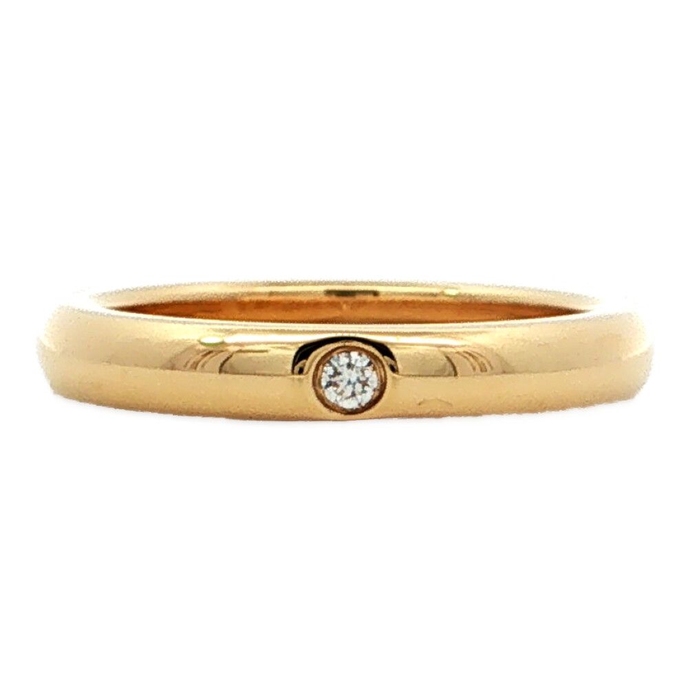 TIFFANY＆Co. ティファニー エルサペレッティ スタッキングバンド ダイヤモンドリング K18YG-3.6g 5.5号 #45.5 イエローゴールド【♀】【S】【レディース】★■612633【中古】