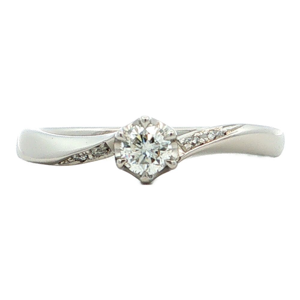 0.152ct 4℃ ヨンドシー ダイヤモンドリング 指輪 Pt950-3.3g 9号 #49 プラチナ【♀】【S】【レディース】★■611967【中古】