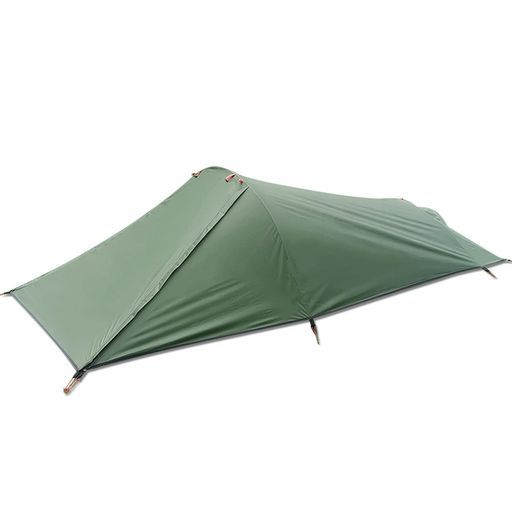 Bulaned超軽量屋外キャンプテント一人用キャンプテント耐水性テント航空アルミニウムサポートポータブル寝袋テント