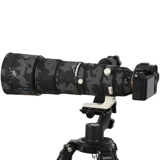 RolanproレンズコートソニーFE200-600mmF5.6-6.3GOSS対応専用レンズ炮衣レンズ保護カバー防水・防傷・滑り止め/三脚座環独立操作AFボタン操作感維持遮光罩反転装着可-:#18黒色(MY-153)