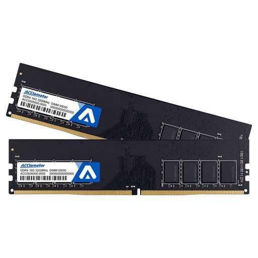 32GB3200MHzMemoryDDR4/PC4-25600XMP2.01.35V(16GBx2枚)デスクトップPC用メモリモジュールAcclamator