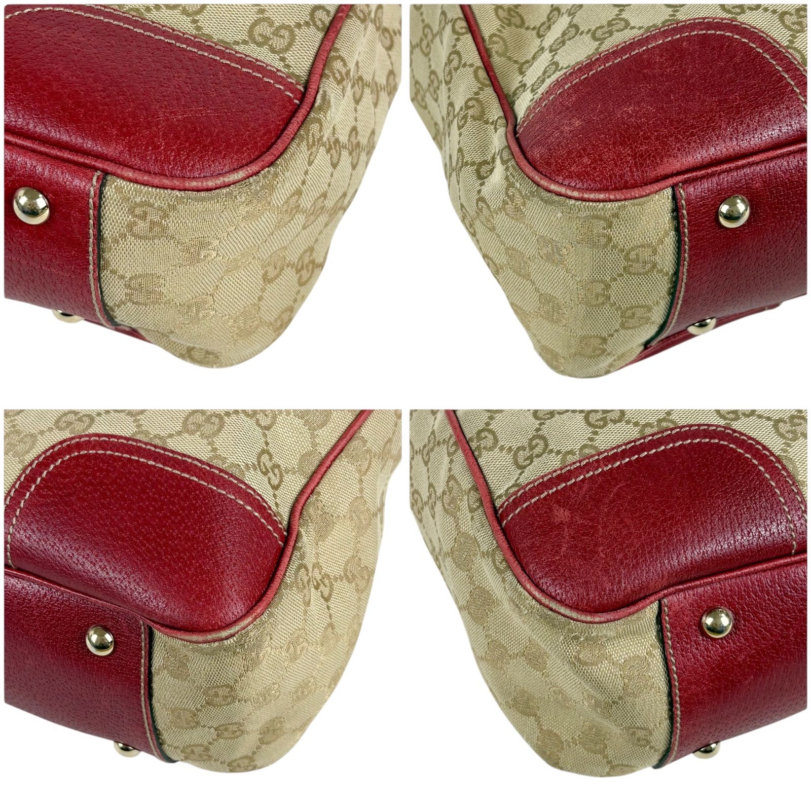 グッチ GUCCI リボン付き シェリーライン GGキャンバス トートバッグ 
