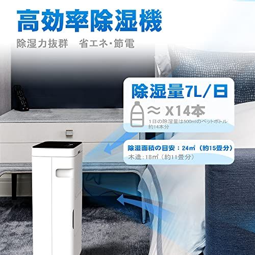除湿機 除湿量7L/日 除湿器 室内じょしつき 部屋干し 衣類乾燥機 コンパクト 静音 タイマー付 除湿機 コンプレッサー式 強力除湿 梅雨対策 カビ防止 湿度制御 省エネ リビング/寝室/浴室/トイレ 対応 EL2011★ 993d5770