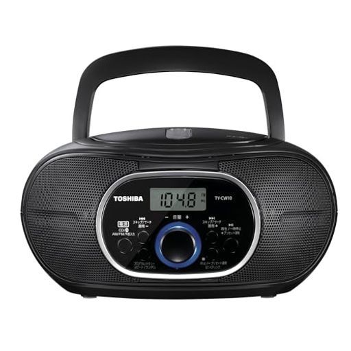 TOSHIBA(東芝)CDラジオBluetooth搭載横型コンパクトTY-CW10(K)ブラック