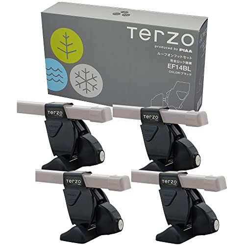 Terzo テルッツォ (by PIAA) ルーフキャリア ベースキャリア フット 4個入 ルーフオンタイプ ブラック 完全ロック仕様 ロック付 EF14BLkk