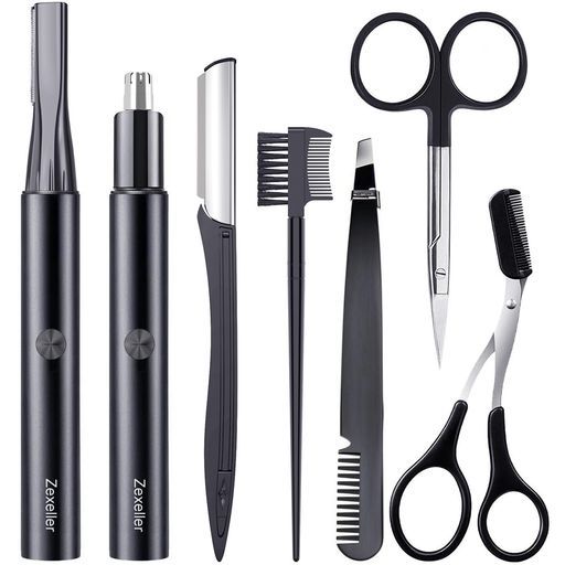 【メンズ美容師監修】新登場&1台多役眉毛シェーバーセットUSB充電式鼻毛カッター眉毛カッター眉ハサミ・コーム付属耳毛処理産毛用(顔・脇・脚)水洗い可能安全設計男女兼用多機能電動…