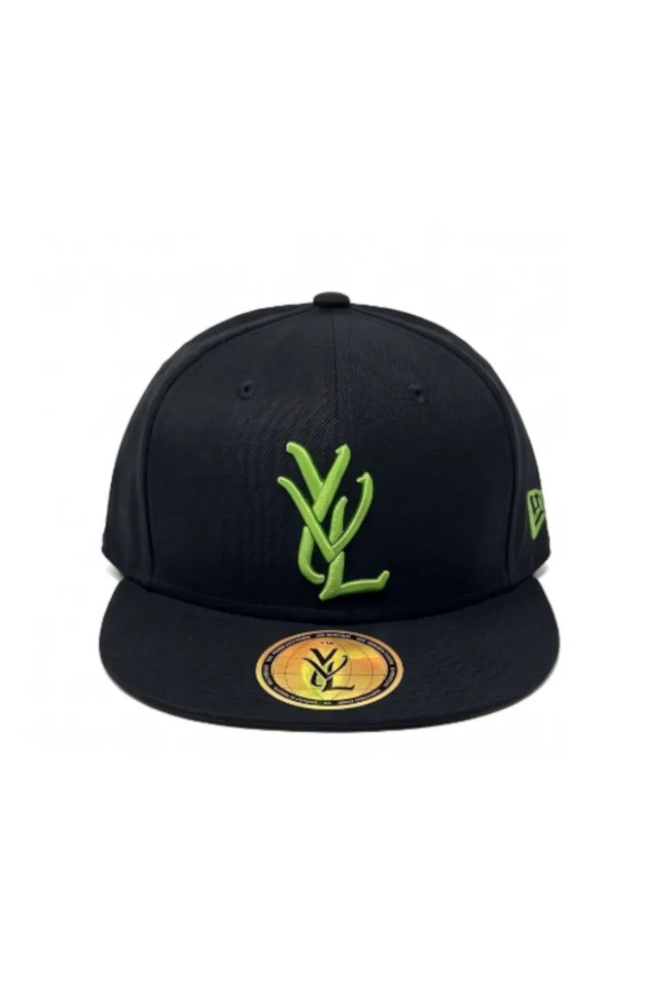 YVL | YVL SIGNATURE LOGO CAP | GREEN ON BLACK