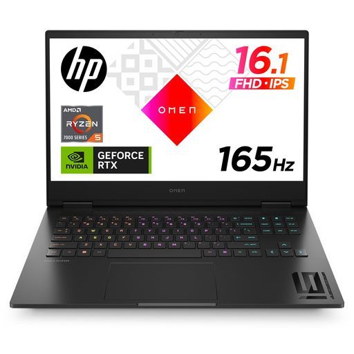 HPゲーミングノートパソコンOMEN16RTX4050165HzRyzen57640HS16GB512GBWin11Home16.1インチ(型番:88U20PA-AAAA)