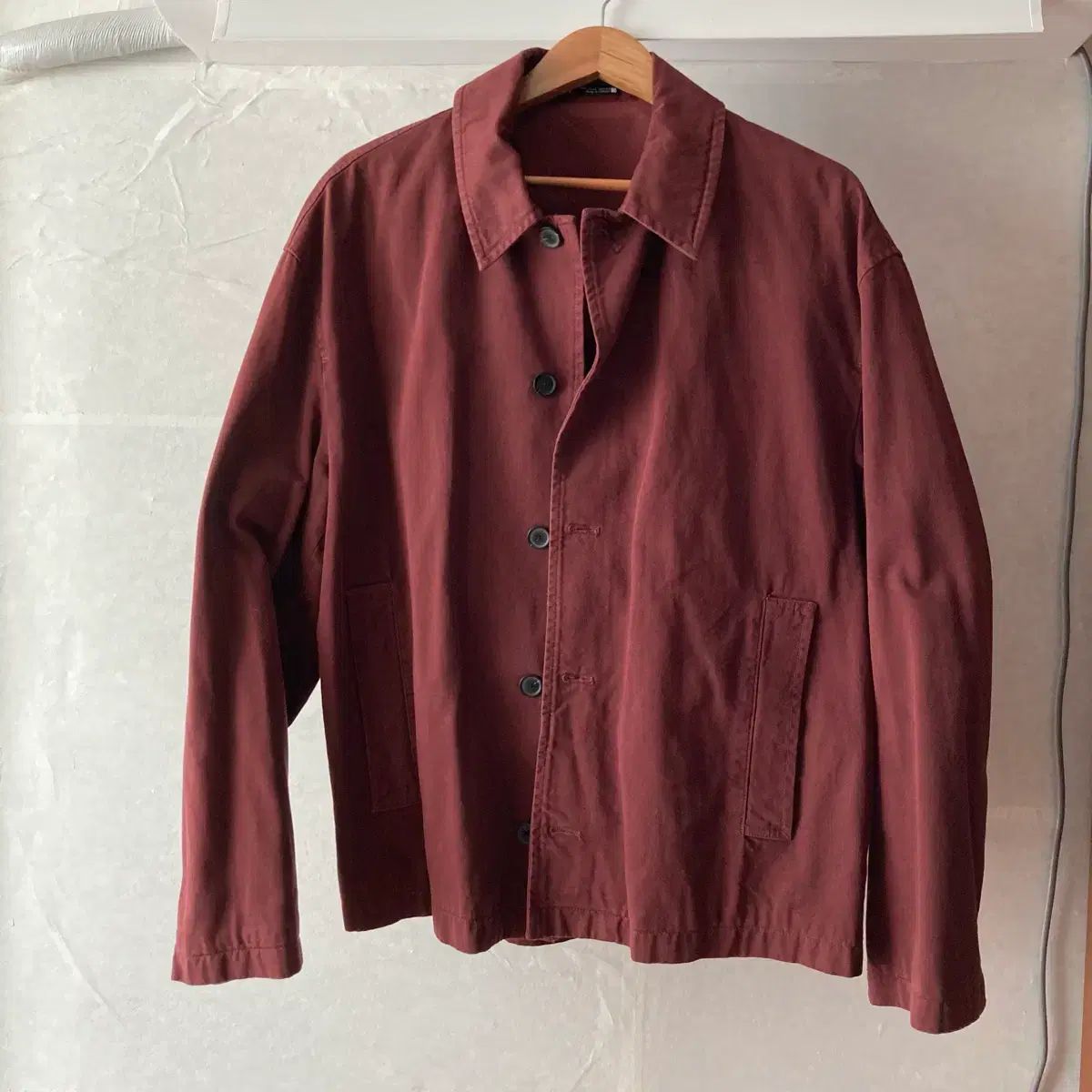 ZARA ヴィンテージ バーガンディ フレンチ ジャケット L (実物画像あり 実際サイズ xl-xxl)