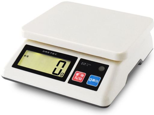 ドリテック(dretec)台はかり業務用スケール特定計量器準拠2g単位/5kgまで防滴仕様(IPX2)足の高さで水平調整可能デジタルはかりキッチンスケール業務用
