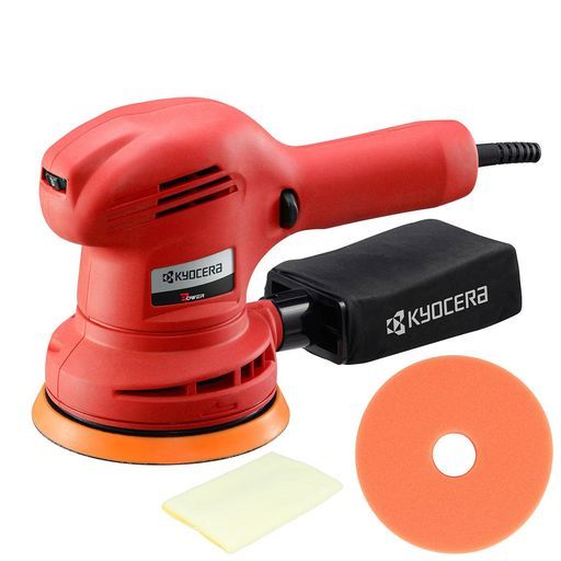 京セラ(Kyocera)旧リョービサンダポリッシャーAC100V式マイクロファイバークロス&ポリッシングスポンジセットRSE-1250(Z)4988850【特別セット品】手磨きの手間を1台で軽減車磨き・油膜・うろこ…
