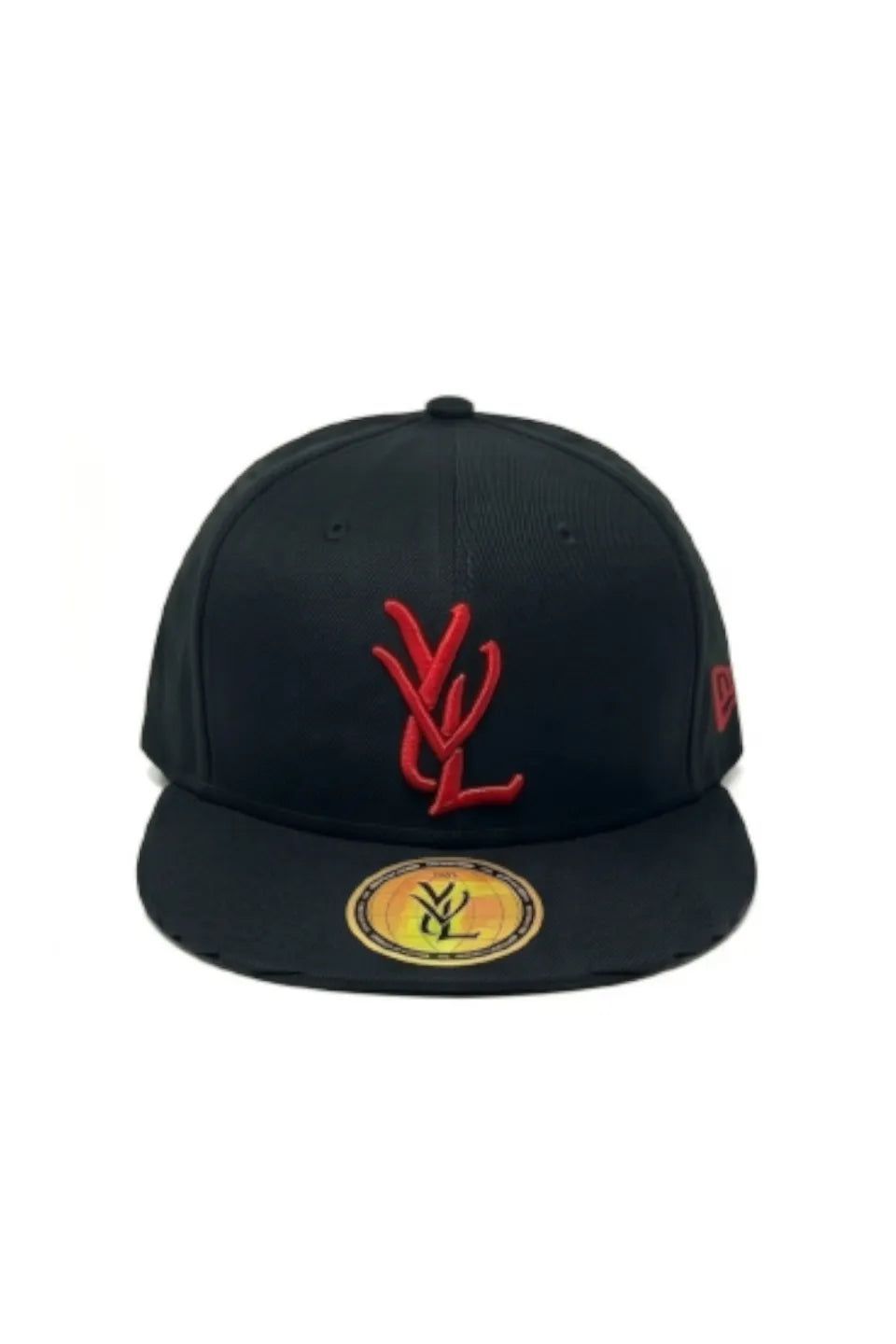 YVL | YVL SIGNATURE LOGO CAP | RED ON BLACK