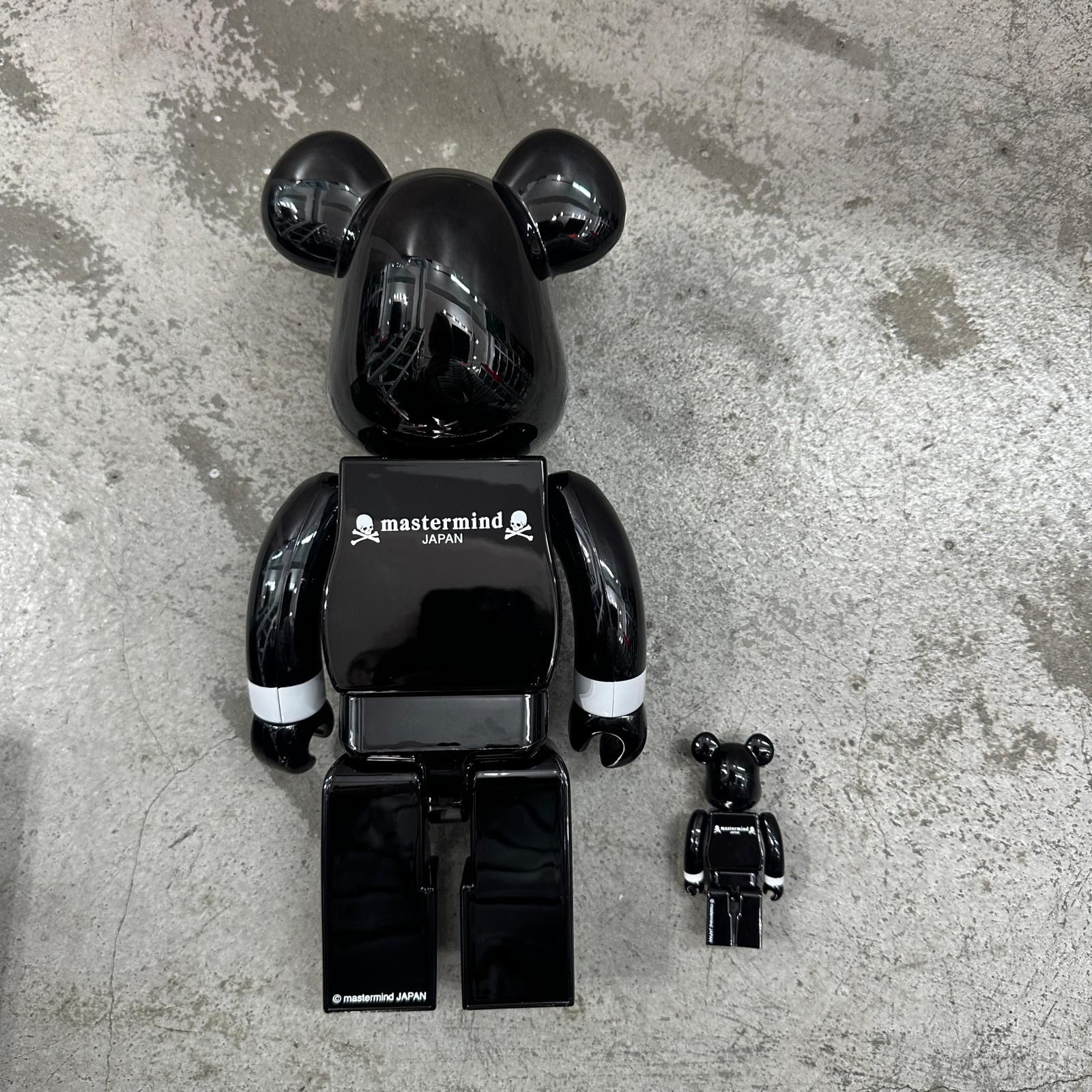 MEDICOM TOY × mastermind JAPAN BE@RBRICK BLACK CHROME Ver. 100