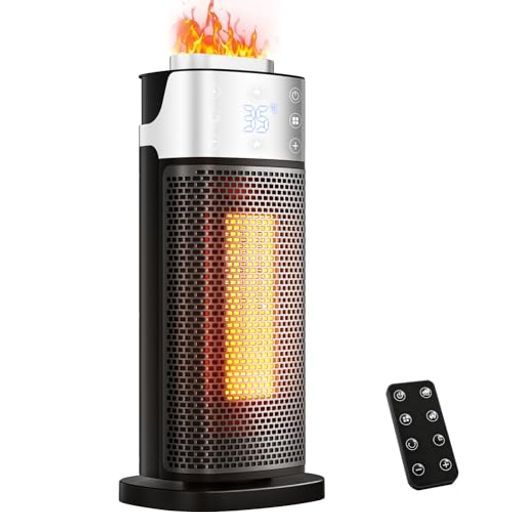 セラミックヒーター電気ストーブ「超音波式加湿&ECO知能恒温モード・省エネ」2秒速暖ファンヒーター暖房器具足元暖房三段階温度モード800W/1200W電気ヒーター首振り1-12Hタイマー設定転倒…