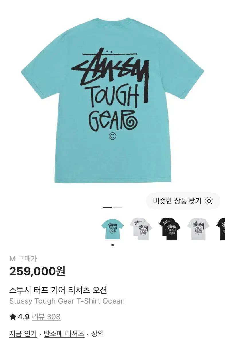 STUSSY タフ ギア Tシャツ オーシャン
