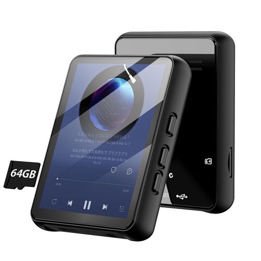 MP3プレーヤー【2.4インチタッチスクリーン&Bluetooth5.3搭載】音楽プレイヤー64GBデジタルオーディオプレーヤー金属製128GBまで拡張可能スピーカー内蔵TypeC充電式多機能操作簡単小型軽量 4,225円