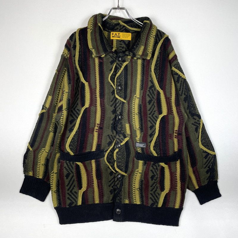【中古品】 FAT エフエーティー RANDOM YARN KNIT CARDIGAN F32410-KN02 ランダム ヤーン ニット カーディガン 長袖 トップス 【142-260507-ks-01-tei】