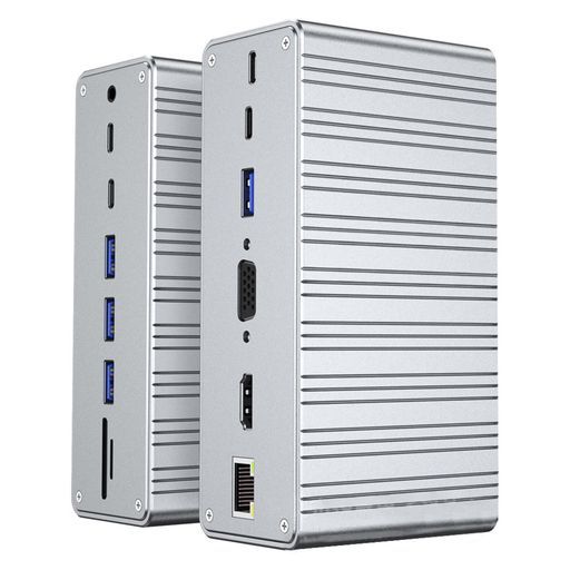 USBType-C多機能ハブ13-in-1USB-CPD100W急速充電5Gbps高速データ転送SDカードリーダーHDMIVGAポートイーサネットアダプタ3.5mmオーディオイヤホンマルチ変換アダプタータイプC3.0