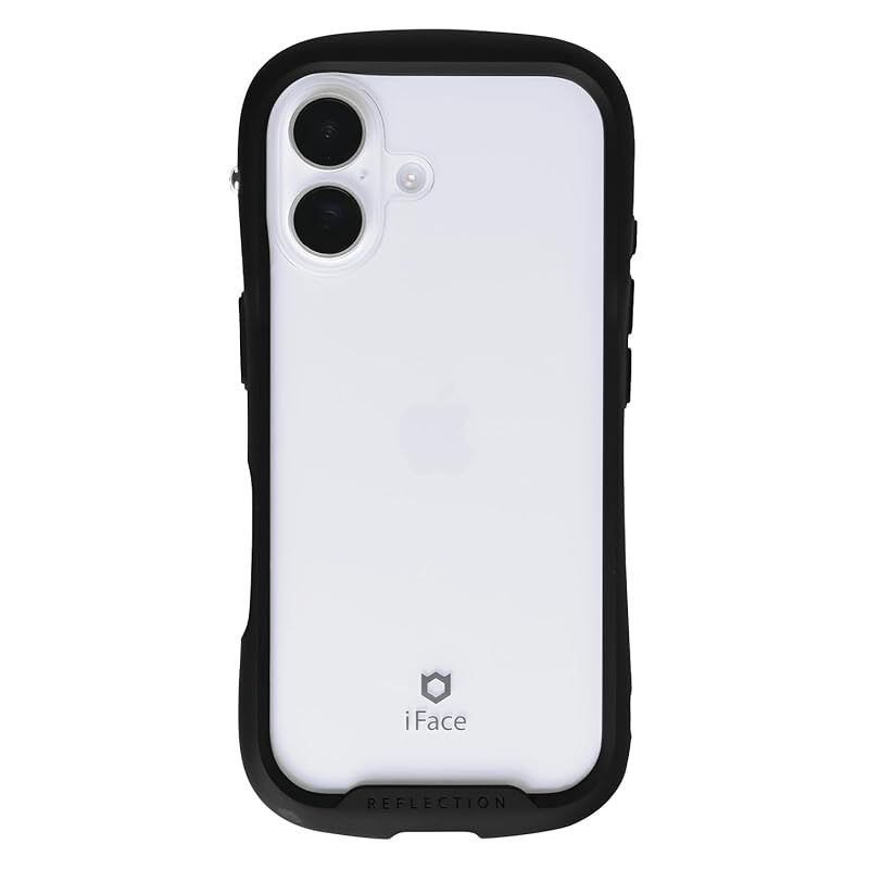 【新品】 【.co.jp限定】iFace Reflection iPhone 17 ケース クリア 強化ガラス (ブラック)【エコPKG】【 iphone17 ケース アイフォン17 カバー スマホケース 透明 耐衝撃 ストラップホール付き クリアケース 0