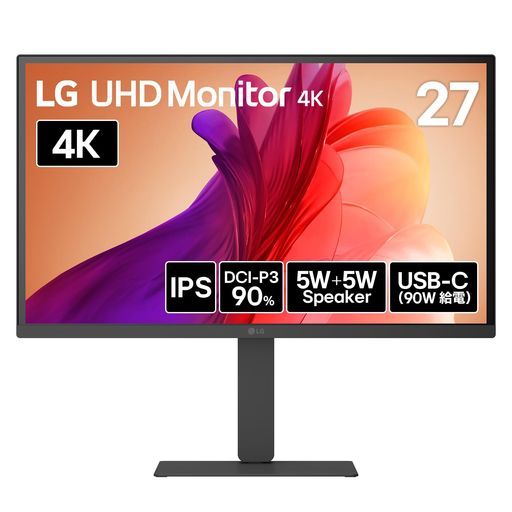 LGモニターディスプレイ27U730A-B27インチ/4K(3840x2160)/IPS/DCI-P390%/HDR/アンチグレア/HDMIx2/DisplayPort/USBType-C(USB 32,677円