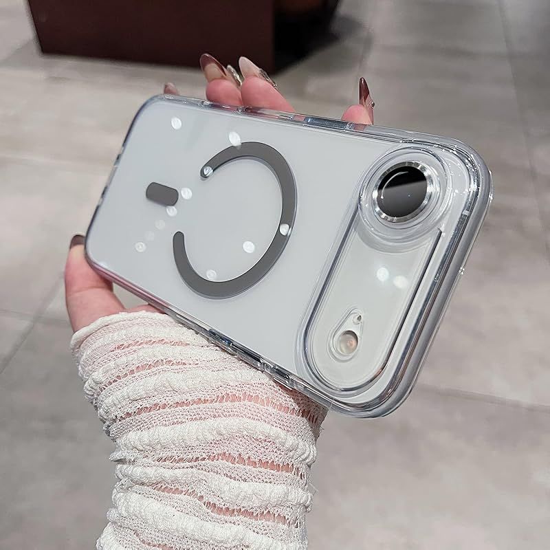 【新品】 iyite iPhone 17 Air 用 ケース クリア マグネット MagSafe対応 黄変防止 TPU ショック吸収 バンパー ドロップ保護 カメラレンズフルカバー 6.5 インチ チタングレー 0