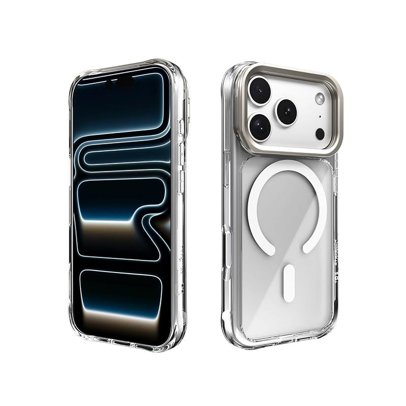 【新品】 【国内正規品】ABSOLUTE・LINKASE AIR/ゴリラガラスiPhoneケース for iPhone 17シリーズ 、アルミ製カメラスタンド搭載、強化ガラス製カメラレンズプロテクター同梱 (クリア, iPhone 17 Pro) 0