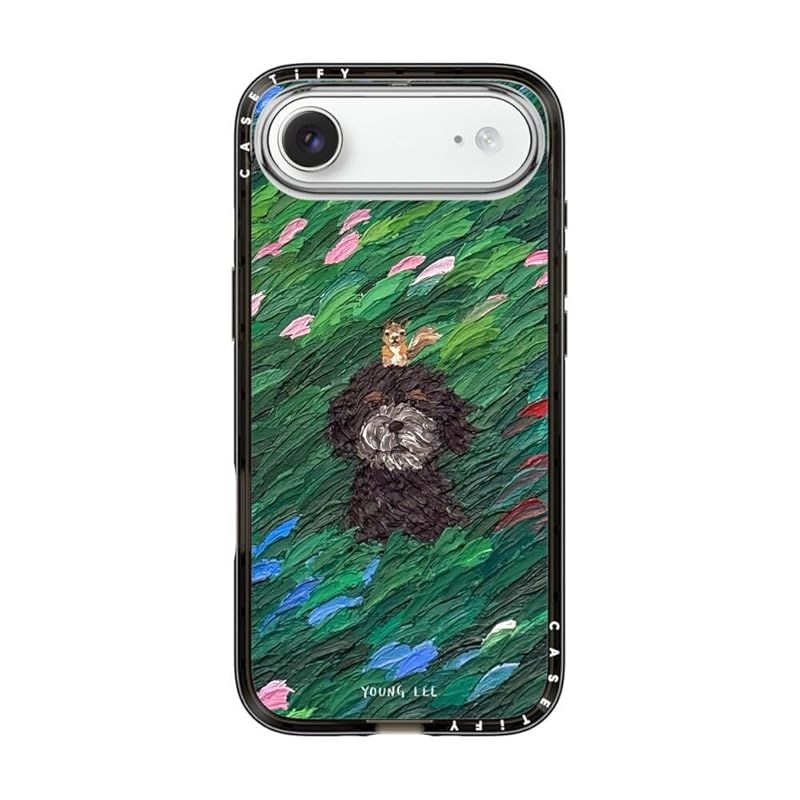 【新品】 CASETiFY コンパクト iPhone Air ケース [薄型軽量/耐衝撃/米軍MIL規格] - Flow no.17 - クリア ブラック