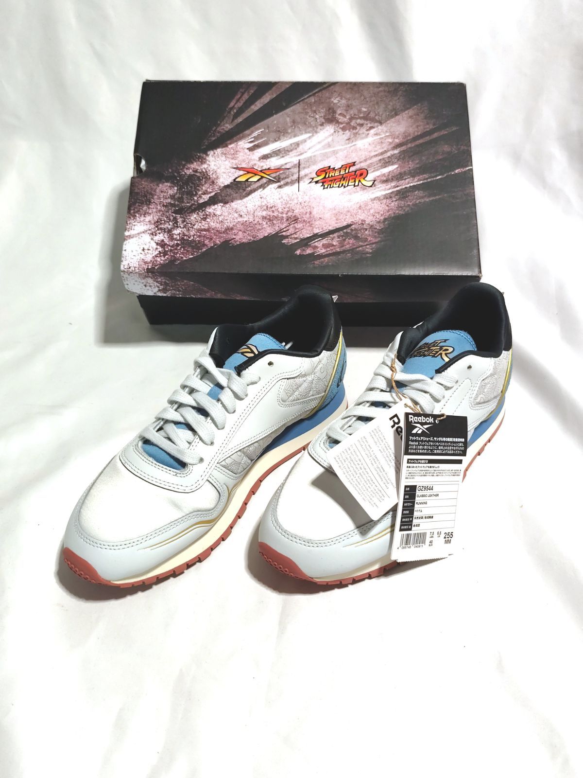 Reebok CLASSIC LEATHER × STREET FIGHTER 春麗モデル 25.5cm GZ9544 タグ付き 箱付き新品未使用品