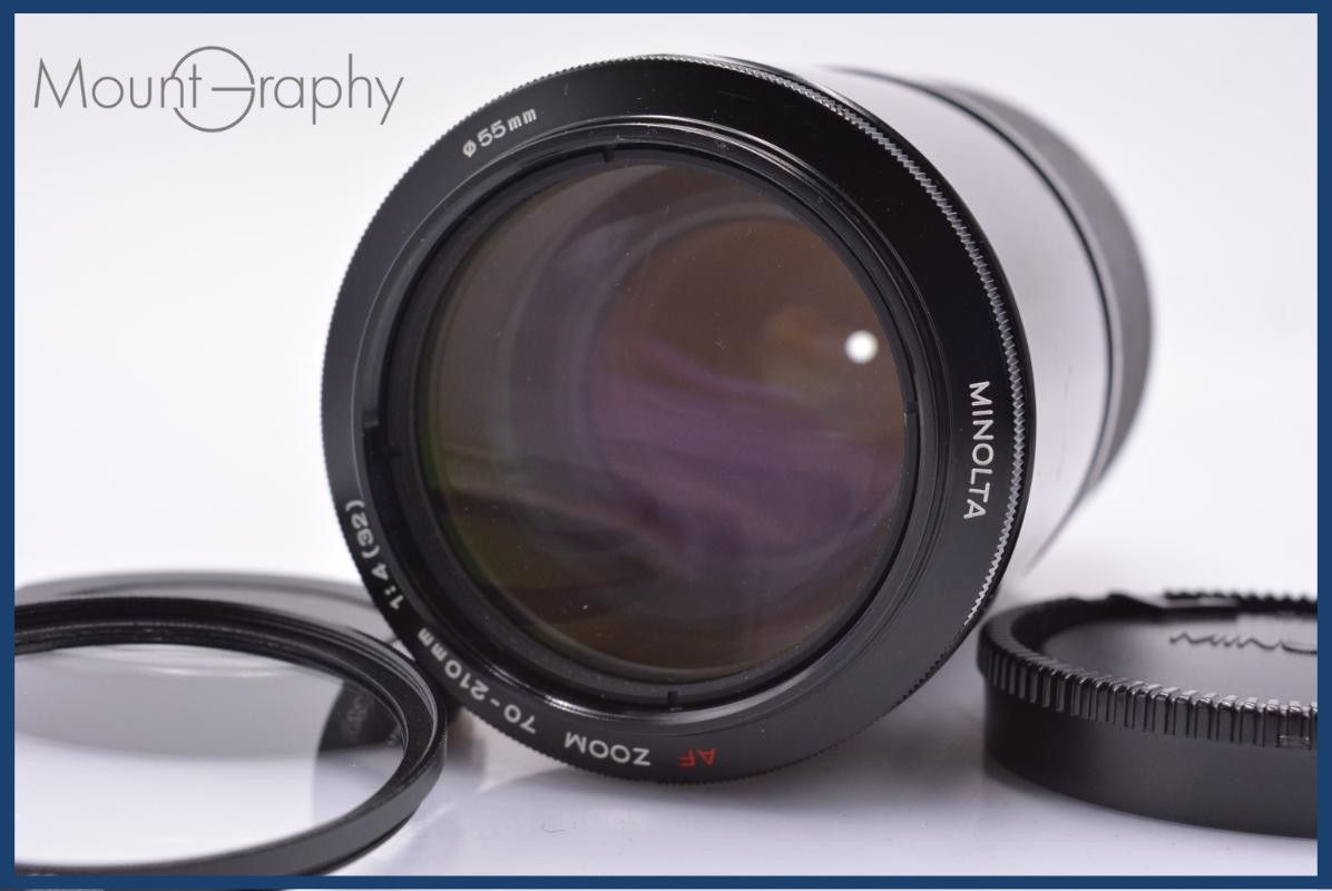 【動作保証】 ミノルタ MINOLTA AF ZOOM 70-210mm F4 前キャップ&レンズフィルター付 同梱無料 #am6494