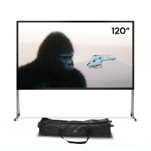 AWOLVISIONプロジェクタースクリーン自立式120インチ16:9折りたたみ式屋内外両用長焦点・短焦点・超短焦点対応170°ゲイン1.34K・8K対応ホームシアターキャンプ設置簡単会議用(MW-PF120) 49,750円