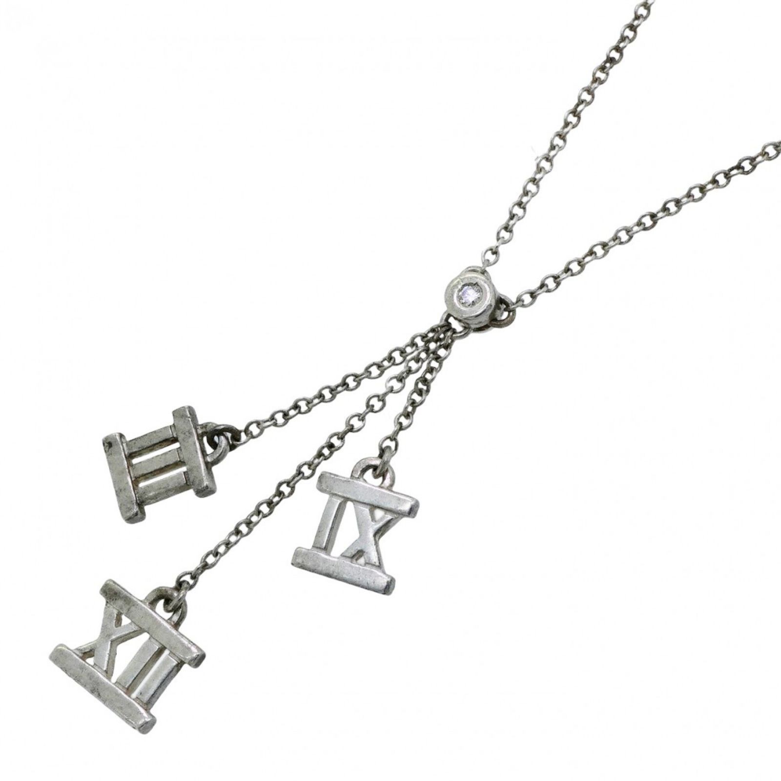 ティファニー(Tiffany) ティファニー ネックレス アトラス 3シンボル 1PD シルバー925 ダイヤモンドレディース