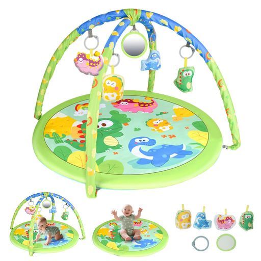 Figfeyベビージムプレイジムおもちゃ付き新生児赤ちゃん室内遊具遊びジムやわらかカラフル指遊びハンギングトイ早期教育出産祝い誕生日プレゼント贈り物0ヶ月6ヶ月1歳