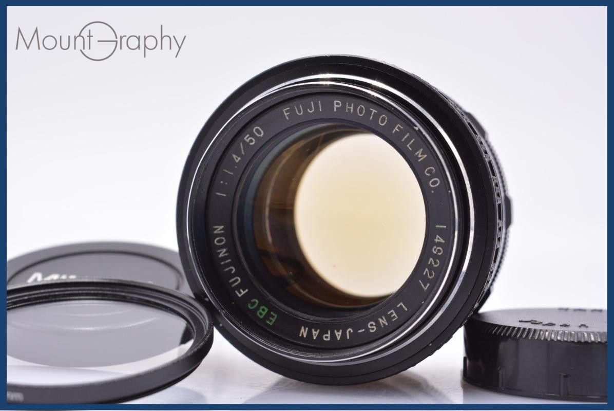 【動作保証】 富士フイルム FUJIFILM EBC FUJINON 50mm F1.4 前後キャップ&レンズフィルター付 M42用 同梱無料 #am6523